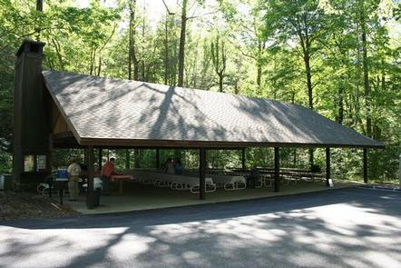TWIN CREEKS PICNIC PAVILIONView of pavilion showing location of tables and fire grill
