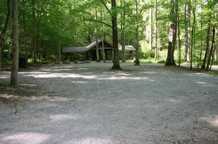 GREENBRIER PICNIC PAVILIONparking area shown in relation to pavilion