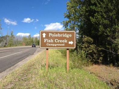 Fish Creek Campground Entrance Sign