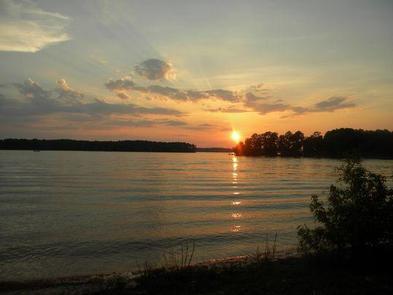 Holiday Campground Sunset on Lake