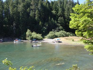 Fir Cove Campground ShorelineFir Cove Campground shoreline is a great place to enjoy the sandy beach, swimming, fishing and boating access.