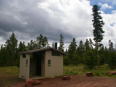 One of the restrooms located on the Browne Lake Campground.Browne Lake Campground