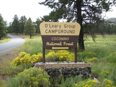 O'Leary Group Campground Entrance Sign