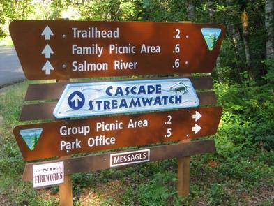 Wildwood Recreation Site directionsDirection signage for Wildwood Recreation Site