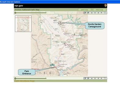 Map of Arches National parkArches National Park map