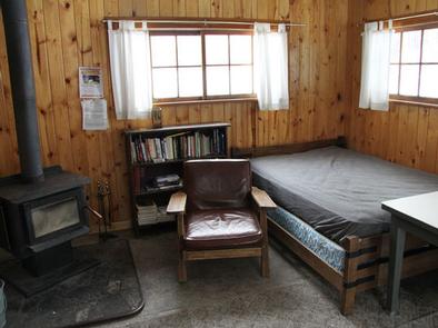 CAPE HORN WINTER RENTAL 3Main Room with Woodstove and sleeping quarters.