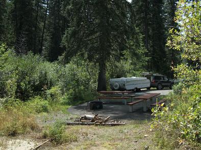 EVERGREEN CAMPGROUND - occupied siteEvergreen Campground Site