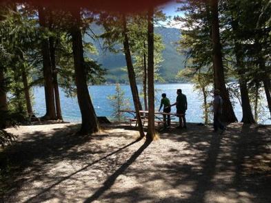 APGAR campsite photo on the shore of Lake McDonaldCampsite