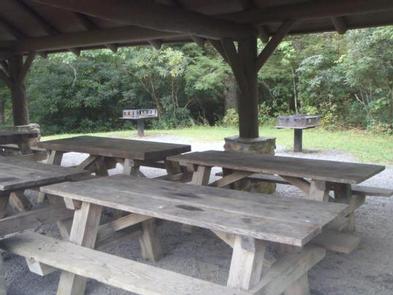 PINK BEDS PICNIC SHELTER (Tables and Grills) Tables seat 4-6 people