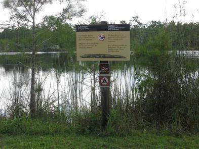 Burns Lake Campground Wildlife Wildlife signage around the lake.