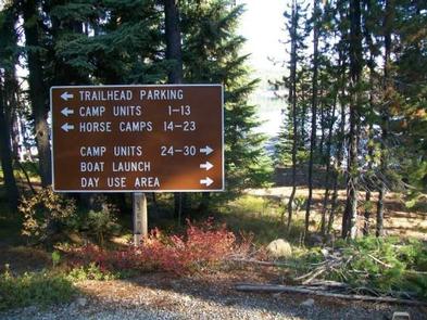 Fourmile Lake Campground 3sign