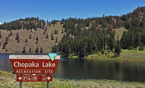 Chopaka lake sign