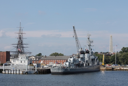 Navy Yard from the harborMore than 200 years of Navy history and tradition can be found in the Charlestown Navy Yard.