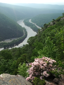 River View from Mount TammanyHigh view of the Delaware River from atop Mount Tammany