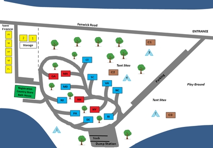 Colonies RV Park MapMap of the Colonies RV and Travel Park