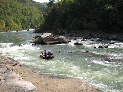 Before Sweets FallsA popular spot to watch the boats on the Gauley River - Sweets Falls
