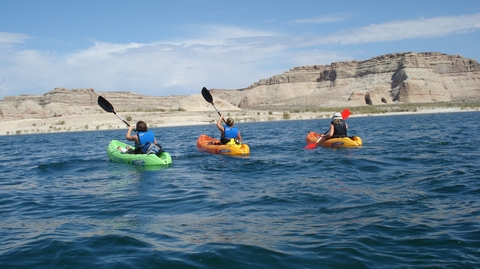 So Many Ways to Find Your ParkIf motorized recreation isn't your thing, take a kayak and paddle through the high side canyons of Lake Powell.