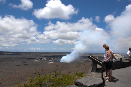 Halema'uma'u CraterThe best view of Halema'uma'u Crater is from the viewing area at Jaggar Museum