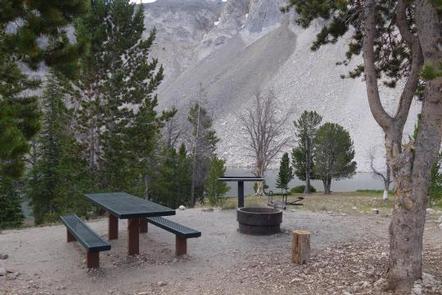 Site 3 (Single Site) Amenities - 1 picnic table, campfire ring and preperation tableSite 3 (Single Site) Amenities