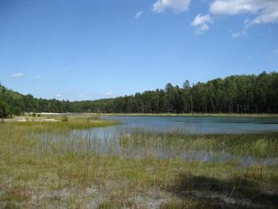 A view of Wagner Lake from Chimney Loop Campground