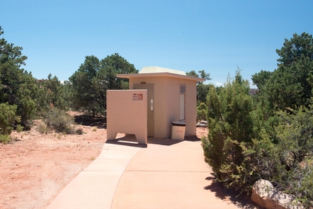 ToiletsVault toilets are available at Island in the Sky Campground. There is no water.